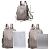Women's Casual Nylon School Bag with Detachable Strap