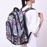 Hot Men Women Print Backpacks Mochila Rucksack Nylon Bags Retro Casual