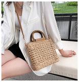 Summer Weaving Ladies Woven Beach Bag Handbag