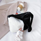 Faux Fur Shoulder Bag Fluffy Tote Handbag