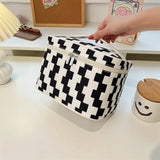 Large Capacity Makeup Bag Portable Advanced Sense Cosmetic Box Travel