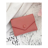 Korea Women's Short Folding Wallet Soft Leather Envelope Paper Bag