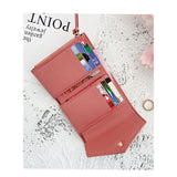 Korea Women's Short Folding Wallet Soft Leather Envelope Paper Bag