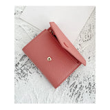 Korea Women's Short Folding Wallet Soft Leather Envelope Paper Bag