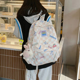 Plaid Women Backpack Harajuku Schoolbag Travel Backpacks