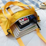 Japanese College Student Bag Large-capacity Canvas Handbag