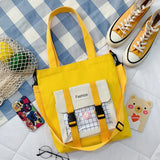 Japanese College Student Bag Large-capacity Canvas Handbag