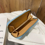 PU Leather Handbag Solid Lingge Pattern Women's Travel Wallet
