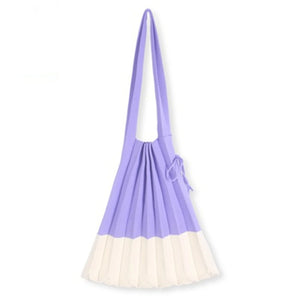 Large Capacity Shopping Handbags For Women Folded Knit Pleated Bags