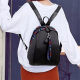 Women's Mini Backpack Oxford Shoulder Bag For Teenage Girls