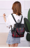 Waterproof Plaid Backpack Dual-use Bag
