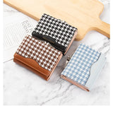 Canvas Plaid Short Purse Women's Change Clip Bag