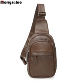 Retro Men's PU Solid Chest Bag Messenger Packet