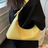 Women's Casual Shoulder Bag - High Net Red Versatile Crescent Bag