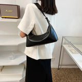 Women's Casual Shoulder Bag - High Net Red Versatile Crescent Bag