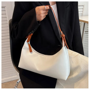 Women's Casual Shoulder Bag - High Net Red Versatile Crescent Bag