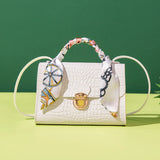 Fresh Summer Women's Handbag Flower Material Small Square Totes