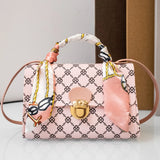 Fresh Summer Women's Handbag Flower Material Small Square Totes