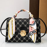 Fresh Summer Women's Handbag Flower Material Small Square Totes