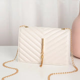 Embroidered V Pattern Pillow Bag Messenger Small Square Women's Handbag