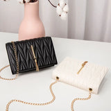 Embroidered V Pattern Pillow Bag Messenger Small Square Women's Handbag