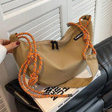 Ladies Large-capacity Shoulder Bag Canvas Dumpling Bag