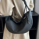 Ladies Large-capacity Shoulder Bag Canvas Dumpling Bag