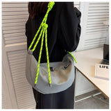 Ladies Large-capacity Shoulder Bag Canvas Dumpling Bag