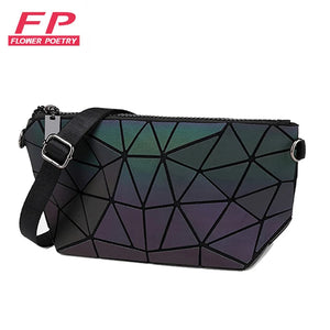 Luminous Geometric Chain Messenger Bag for Women