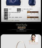 Women's Soft Leather Tote Bag with Adjustable Shoulder Strap