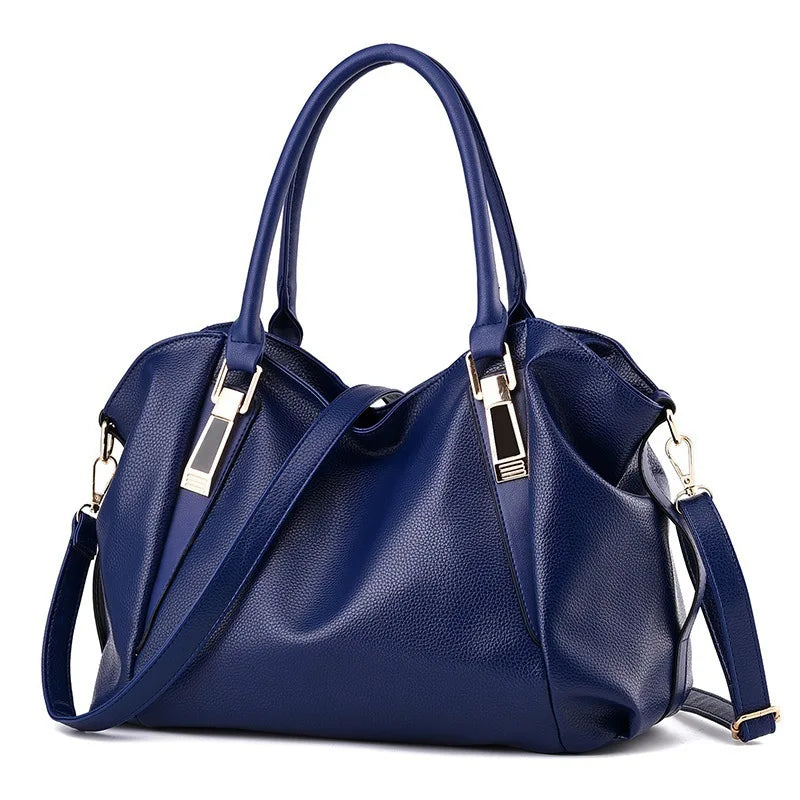 Women's Soft Leather Tote Bag with Adjustable Shoulder Strap