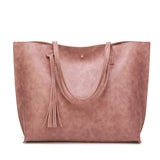 Women's PU Leather Shoulder Tote Bag Soft Leather Large Capacity