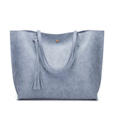 Women's PU Leather Shoulder Tote Bag Soft Leather Large Capacity