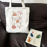 Strawberry Canvas Tote Bag Reusable Shopping Bag Women's School Bag