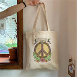 Strawberry Canvas Tote Bag Reusable Shopping Bag Women's School Bag