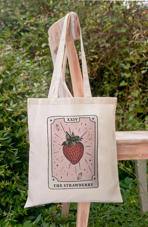 Strawberry Canvas Tote Bag Reusable Shopping Bag Women's School Bag