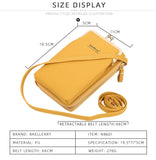 Ladies Small Shoulder Bag Women Summer Female Purse Top Phone Pocket Yellow