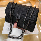 Tassel Messenger Bag for Women Rhombus Shoulder Chain Handbag