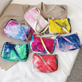 Tie-Dye Canvas Shoulder Bag Messenger Bag All-Match Handbag