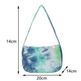 Tie-Dye Canvas Shoulder Bag Messenger Bag All-Match Handbag