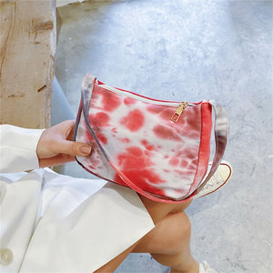 Tie-Dye Canvas Shoulder Bag Messenger Bag All-Match Handbag