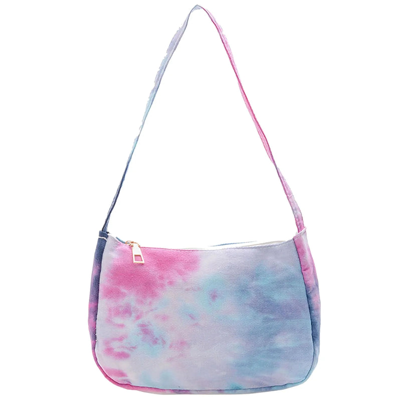 Tie-Dye Canvas Shoulder Bag Messenger Bag All-Match Handbag