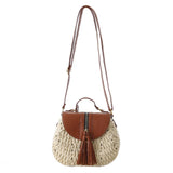 Bohemian Tassel Straw Beach Shoulder Bag