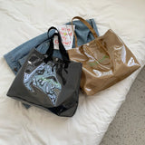 Lady Canvas Tote Letters Shoulder Crossbody Big Bag Purse