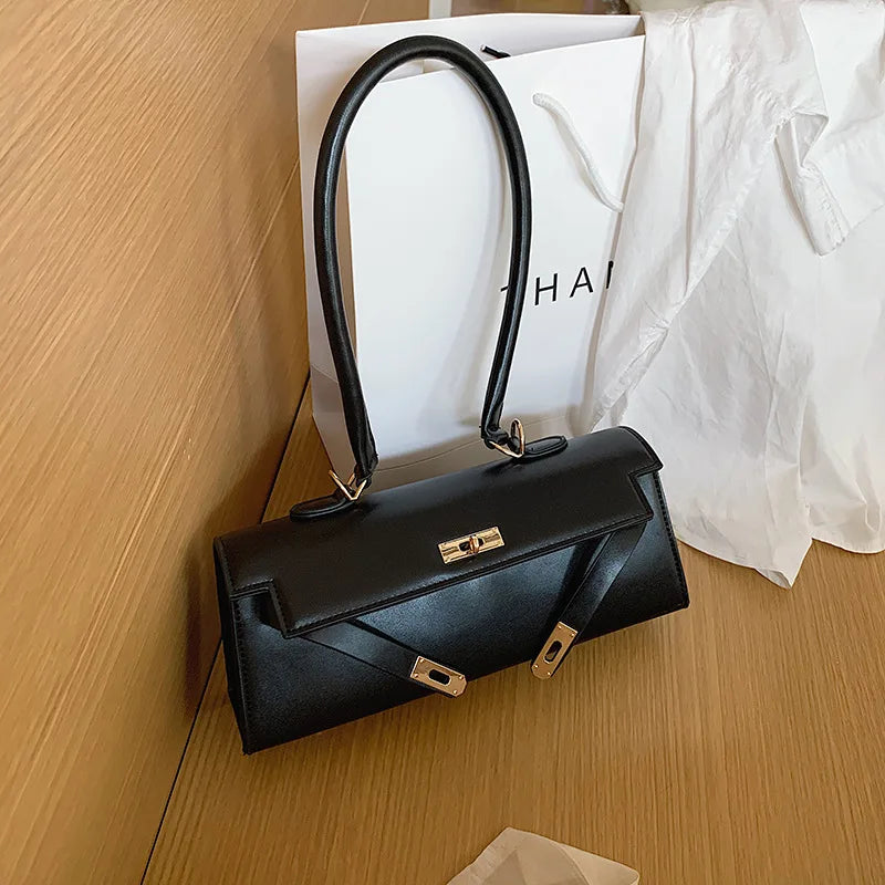 Lady Armpit Hand Bag Girl Versatile One-shoulder Bag Woman Soft Handle Buckle