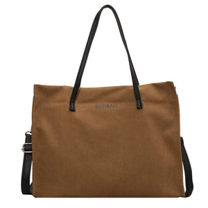 Large Canvas Tote Bag Women Shopping Shoulder Bag Solid Handle Reusable Tote