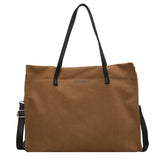 Large Canvas Tote Bag Women Shopping Shoulder Bag Solid Handle Reusable Tote
