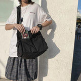 Large Capacity Canvas Shoulder Bag Soft Denim Travel Leisure Fashionable