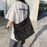 Large Capacity Soft Denim Shoulder Bag for Travel