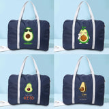 Avocado Printing Foldable Travel Bag Large Capacity Duffle Bag